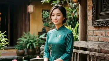 Chân dung cận cảnh người phụ nữ Á Đông có nốt ruồi ở mũi bên phải nổi bật dưới ánh sáng tự nhiên