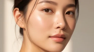 Cận cảnh khuôn mặt thanh tú làm nổi bật nốt ruồi ở mũi nữ giới mang ý nghĩa tài lộc