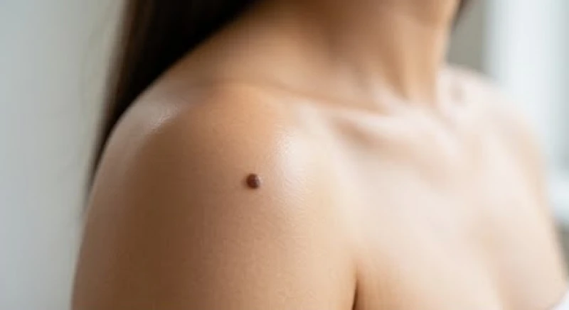 Nốt ruồi ở vai phải tốt hay xấu? Luận tướng số và giá tẩy laser 1 Nốt ruồi nhỏ trên vai phải của một người phụ nữ thể hiện những nét độc đáo trong nhân tướng học