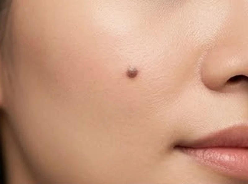 Nốt ruồi ở má gần mũi: Tướng số nam nữ & bảng giá tẩy y khoa 2 Cận cảnh một nốt ruồi mọc nổi bật trên vùng da gò má mịn màng của người phụ nữ Á Đông