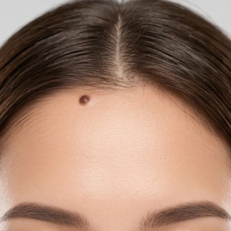 Vị trí nốt ruồi sát mép chân tóc trên trán, thuộc cung Thiên Di cai quản việc đi lại và xuất ngoại