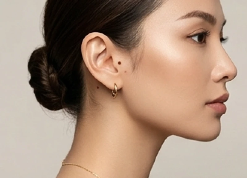 Nốt ruồi nằm kín đáo đằng sau tai phải là dấu hiệu mạnh mẽ của khả năng quản lý tài chính và độc lập kinh tế