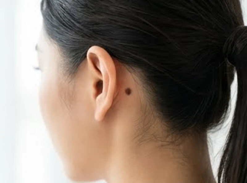Phần sau vành tai trái có nốt ruồi tượng trưng cho nguồn tài sản tích lũy ngầm vững chắc