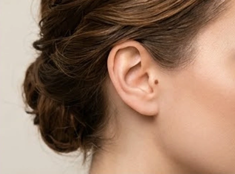Đặc điểm nốt ruồi nằm ngay phía sau vành tai của người phụ nữ trưởng thành