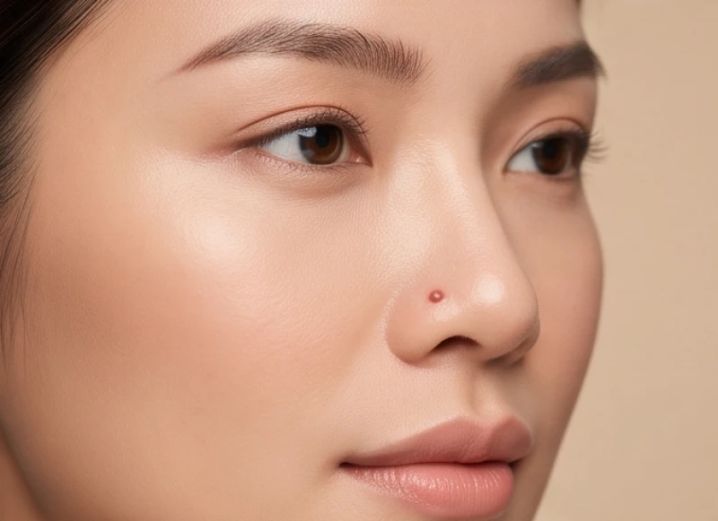 Nốt ruồi ở cánh mũi nữ: Ý nghĩa tướng số & góc nhìn y khoa 5 Cận cảnh nốt ruồi son ở cánh mũi nữ rạng rỡ mang lại nhiều may mắn và sinh khí cho người sở hữu