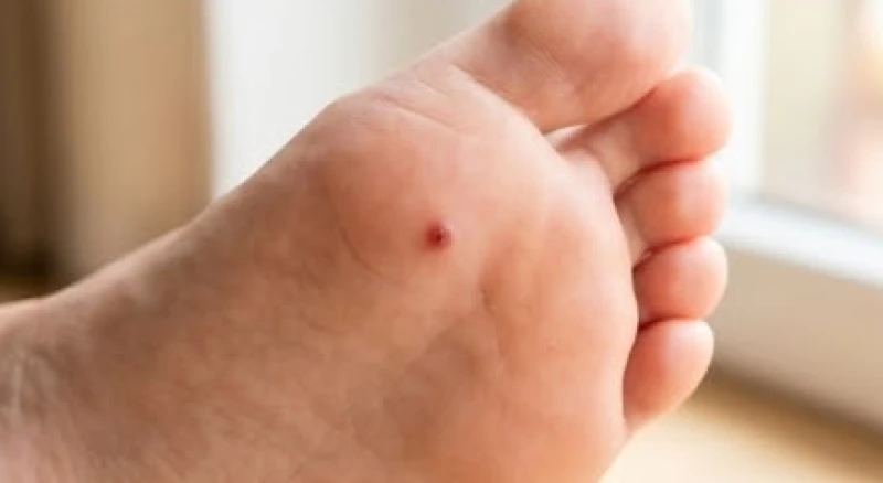 Nốt ruồi son màu đỏ nổi bật trên da lòng bàn chân mang ý nghĩa đại cát