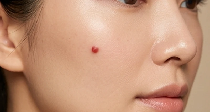 Nốt ruồi son đỏ tươi nổi bật trên làn da sáng mịn là một dạng nốt ruồi giàu sang rất quý hiếm.