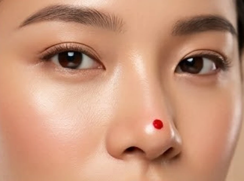 Nốt ruồi ở đầu mũi nữ: Ý nghĩa từng vị trí & cách tẩy an toàn 6 Nốt ruồi son đỏ tươi đầy đặn nằm ở trung tâm chóp mũi mang lại sinh khí cho khuôn mặt