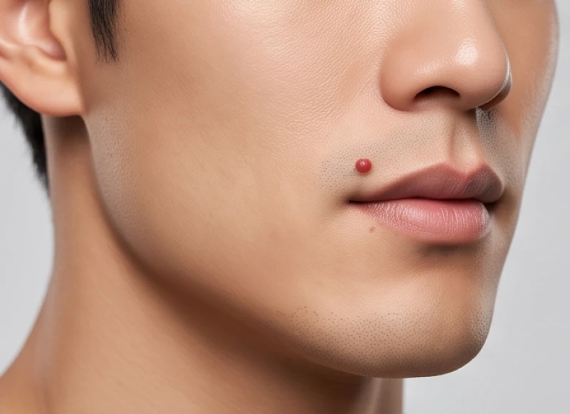 Nốt ruồi son màu đỏ hồng xuất hiện ở mép mang lại điềm lành và may mắn tài chính