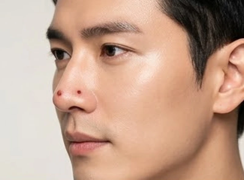 Vị trí nốt ruồi son nổi bật trên chóp mũi nam giới mang lại điềm báo tài lộc sung túc