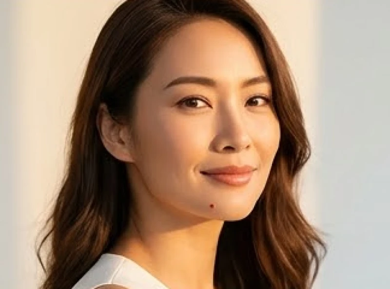 Nốt ruồi ở xương quai hàm: Giải mã vị trí và chi phí tẩy 4 Người phụ nữ mỉm cười tự tin với nốt ruồi son mang ý nghĩa tài lộc