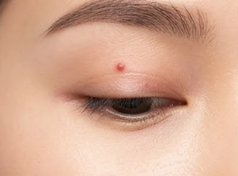 Sự khác biệt rõ rệt giữa nốt ruồi son và nốt ruồi đen ở quanh vùng mắt phải