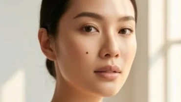 Khuôn mặt thanh tú với nốt ruồi tài lộc tự nhiên mang lại vượng khí và may mắn