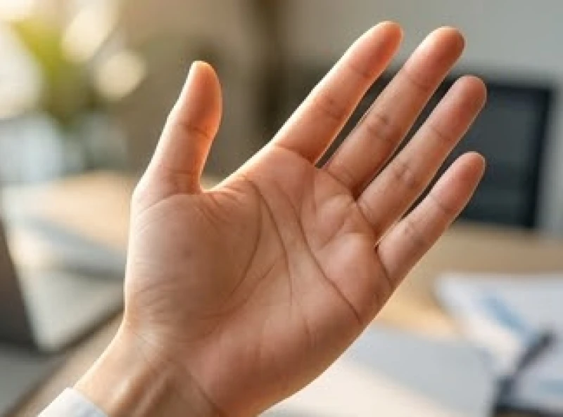 Cận cảnh lòng bàn tay có nốt ruồi tài lộc rõ nét tượng trưng cho khả năng quản lý tài chính