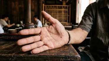 Cận cảnh nốt ruồi trong lòng bàn tay trái nam giới mang ý nghĩa phong thủy và điềm báo tài lộc