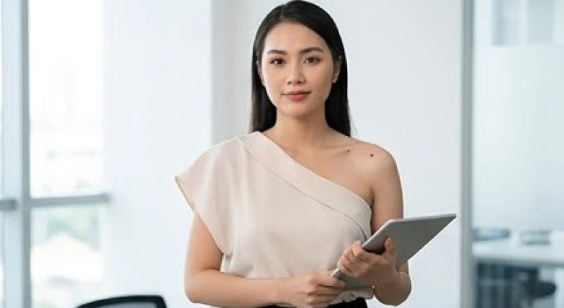 Nốt ruồi ở vai trái: Giải mã ý nghĩa tướng số và lưu ý khi tẩy 2 Chân dung người phụ nữ thành đạt có nốt ruồi ở vai trái đang tập trung làm việc tại văn phòng