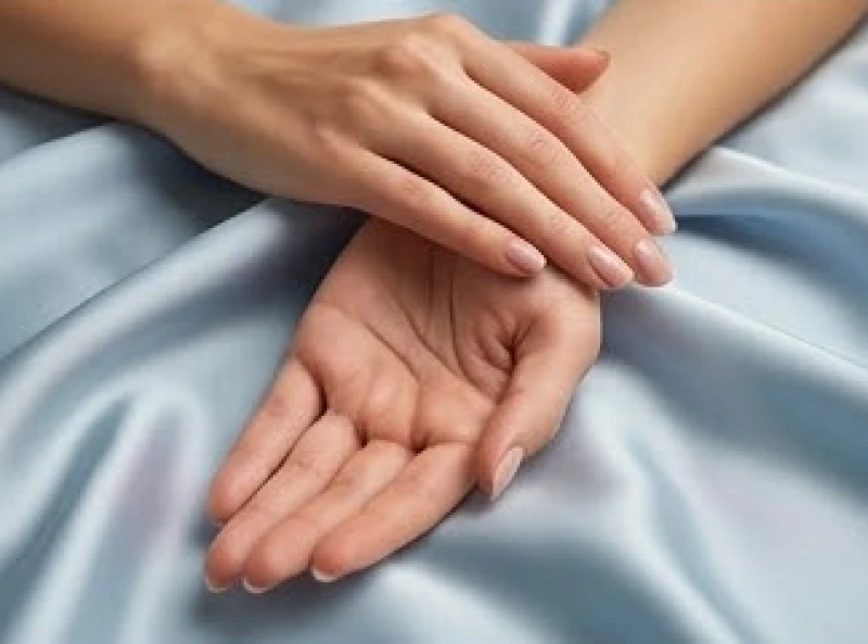Đôi bàn tay của người phụ nữ mở ra để lộ đường chỉ tay ngang liền mạch chạy vắt qua lòng bàn tay trái