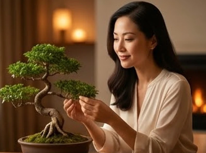 Nữ mạng tuổi Đinh Mão 1987 mang mệnh Lư Trung Hỏa thể hiện sự tĩnh tại và bao dung khi chăm sóc cây cảnh trong nhà