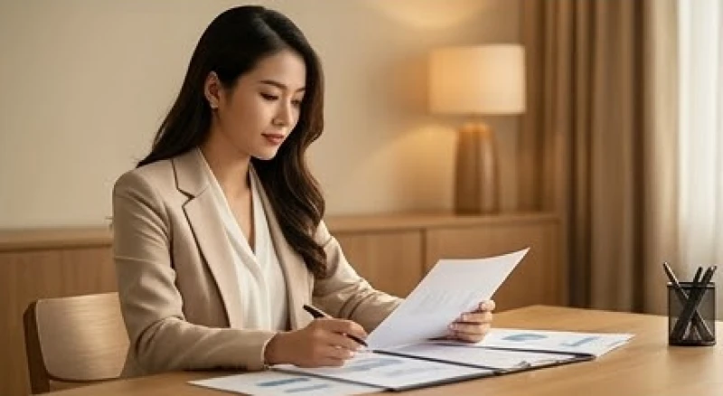 Nữ doanh nhân đang tập trung xử lý công việc thể hiện tư duy quản lý sắc sảo của tuổi Kỷ Tỵ