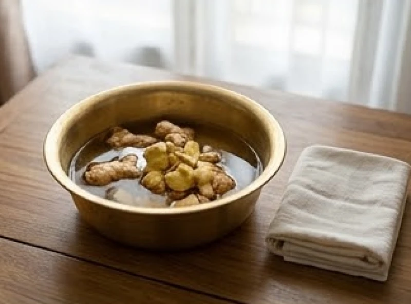 Bát hương rung là điềm gì: Phân biệt nguyên nhân & cách an vị 7 Chậu nước ấm pha gừng giã nhỏ và rượu trắng dùng để lau sái tịnh bát hương khi có sự cố
