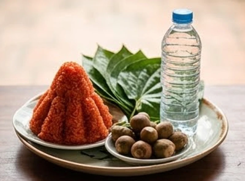 Văn khấn đình làng mùng 1: Bài cúng chi tiết và nghi thức dâng lễ 4 Chi tiết mâm lễ chay dâng ban Phật gồm phẩm oản đỏ, trầu cau xanh và trái cây tươi tắn