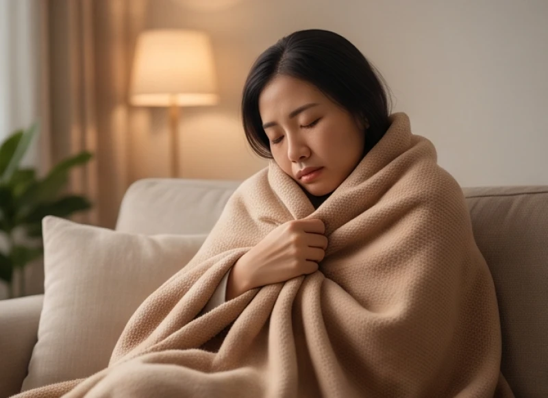 Cái ôm ấm áp vỗ về bản thân trong khoảnh khắc mệt mỏi, thể hiện khao khát được chữa lành đứa trẻ bên trong