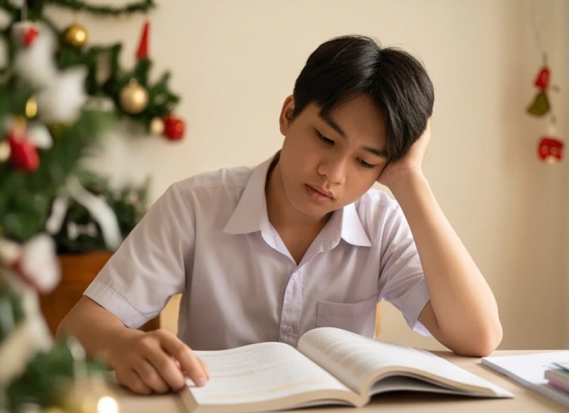 Học sinh ngáp ngắn ngáp dài khi phải ngồi vào bàn học ngay sau những ngày nghỉ lễ hội