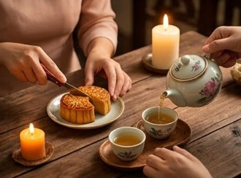 Văn khấn Tết Trung Thu: Trọn bộ bài cúng và trình tự làm lễ 10 Gia đình quây quần phá cỗ, thưởng thức bánh nướng và trà sen dưới ánh trăng rằm tháng Tám