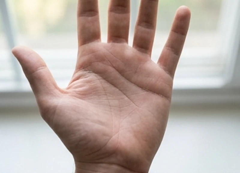 Cấu trúc ba nếp gấp chính trên lòng bàn tay với đường chỉ tay tâm đạo nằm ở vị trí cao nhất