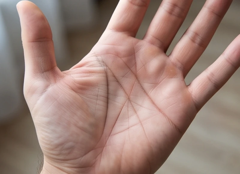 Chỉ tay tạo hình vuông: Cách nhận biết chuẩn và giải mã vận mệnh 3 So sánh rãnh nhăn nông lộn xộn với vân tay hình vuông hằn sâu rõ rệt dưới ánh sáng mạnh