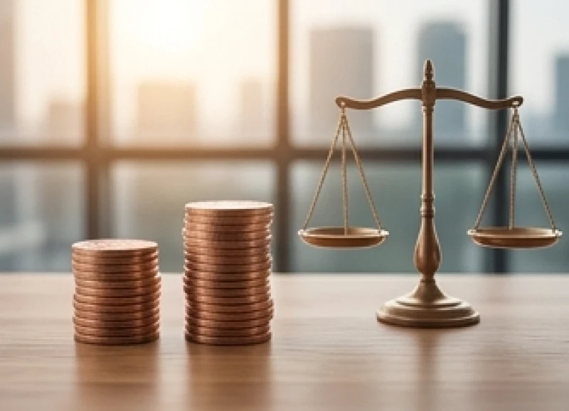 Tài lộc tuổi Dần năm 2026: Chiến lược dòng tiền và phong thủy 3 Mô hình cán cân và đồng xu minh họa cho chiến lược phân bổ vốn đầu tư linh hoạt