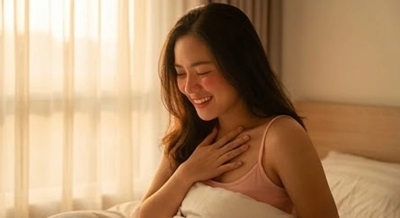 Khoảnh khắc bồi hồi và nhịp tim tăng nhanh sau khi tỉnh giấc từ một giấc mộng ngọt ngào về người mình thích