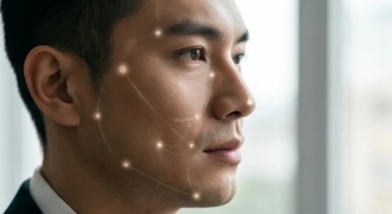 Hình vẽ mô phỏng các nhóm cơ mặt và cấu trúc hộp sọ trong nghiên cứu nhân tướng học và tâm lý học