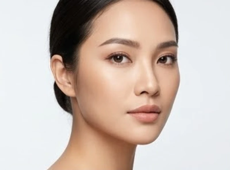 Gương mặt phụ nữ với đường nét thanh thoát minh họa cho phương pháp xem tướng cằm