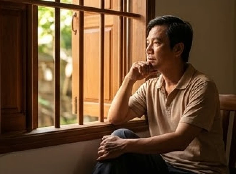 Tắc kè vào nhà là điềm gì: Tra cứu tiếng kêu và cách đuổi an toàn 7 Một người đang ngồi trầm ngâm suy nghĩ bên cửa sổ khi nghe thấy âm thanh ngắt quãng