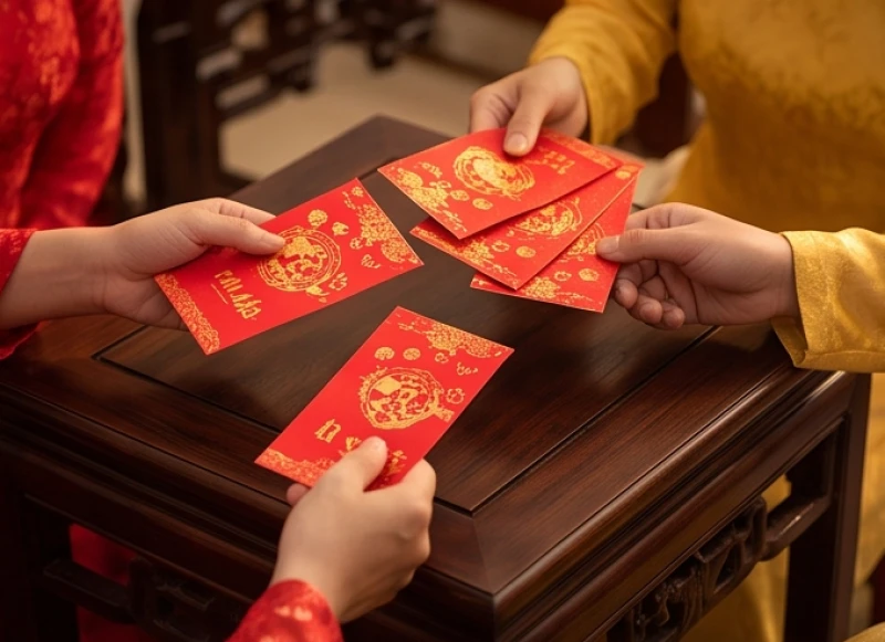 Mơ thấy ngày Tết: Điềm báo từng tình huống và con số may mắn 7 Người lớn tuổi mỉm cười trao phong bao lì xì đỏ rực cho con cháu