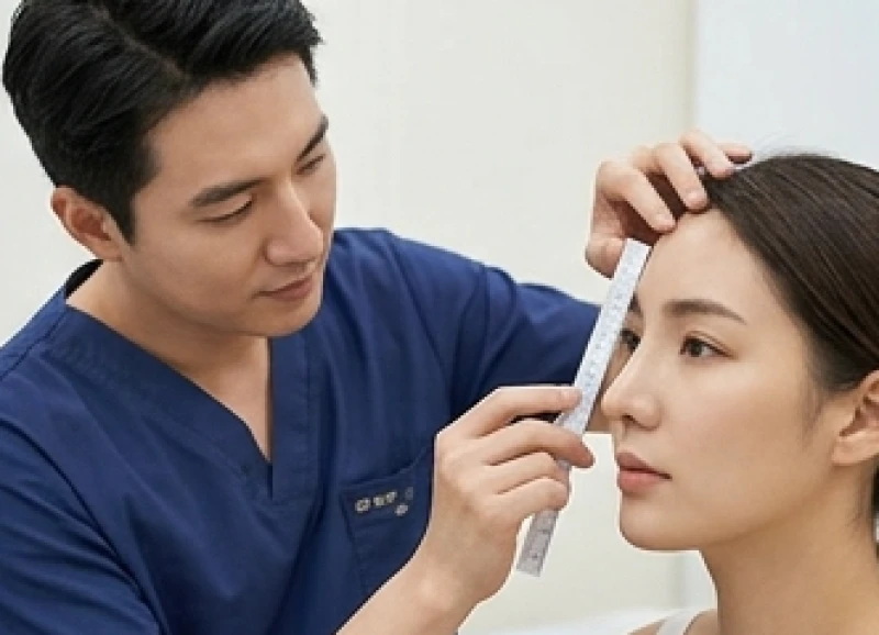 Bác sĩ chuyên khoa thẩm mỹ tiến hành thăm khám và đánh giá cấu trúc xương mũi trước phẫu thuật