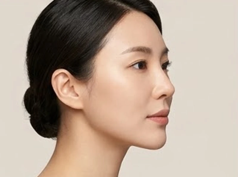 Bác sĩ thẩm mỹ thăm khám và tư vấn phương pháp phẫu thuật trượt xương hàm hoặc độn sụn nhân tạo