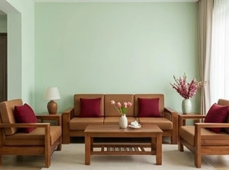 Ứng dụng nguyên tắc phối màu 60-30-10 trong thiết kế phòng khách mang lại không gian sống hài hòa cho gia chủ 1978