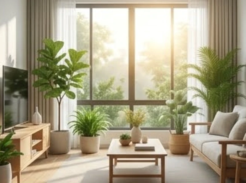 Không gian phòng khách hướng Đông Nam đón nắng sớm mang lại sinh khí dồi dào cho nam gia chủ cung Tốn