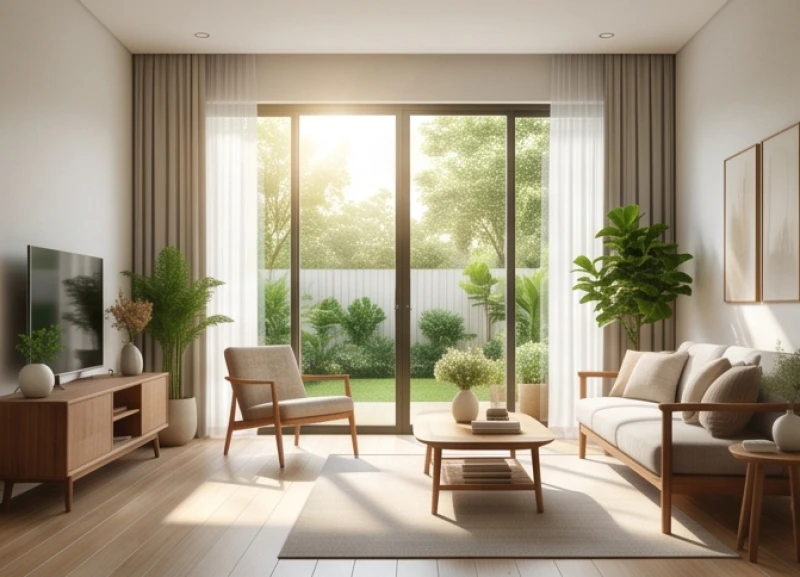 Tuổi Tuất hợp hướng nào: Tra cứu nam nữ & vật phẩm hóa giải 2 Không gian phòng khách ngập tràn ánh sáng tự nhiên đại diện cho luồng Sinh Khí tích cực