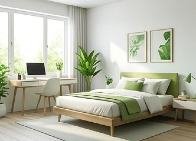Góc nghỉ ngơi thoáng đãng kết hợp khu vực học tập giúp tuổi Quý Mùi tập trung trí tuệ cao độ