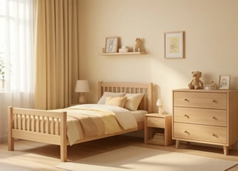 Tam hợp tuổi Tý: Đối chiếu nạp âm và cách hóa giải Tam tai 10 Phòng ngủ của trẻ em được trang trí với tông màu be và vàng nhạt giúp cân bằng năng lượng phong thủy