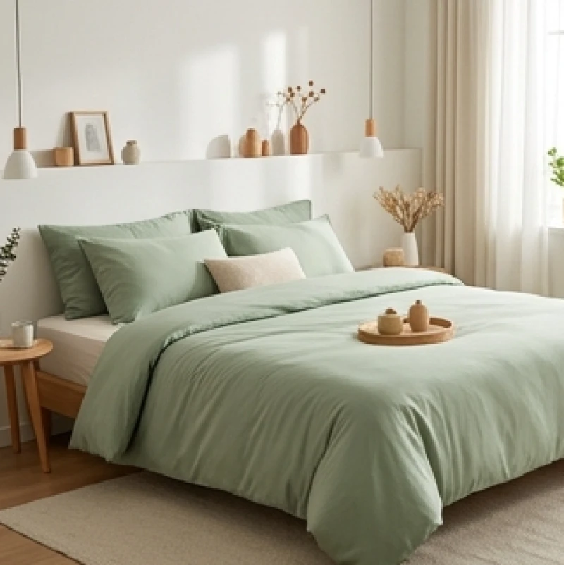 Bố trí phòng ngủ với tông màu xanh lá cây để trung hòa mâu thuẫn trong tình duyên tuổi tý