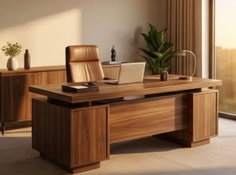 Góc làm việc đẳng cấp của quản lý mang lại cảm giác vững chãi và quyền lực