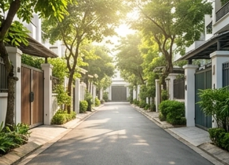 Con hẻm bình yên dẫn vào các ngôi nhà mang từng trường khí cá biệt