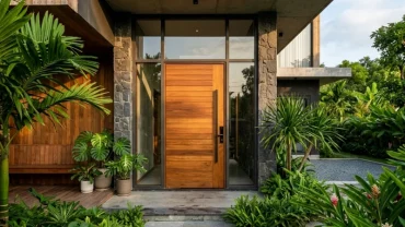 Mẫu cửa mặt tiền đẹp và chuẩn phong thủy cửa chính cho người tuổi dần giúp gia chủ đón vượng khí
