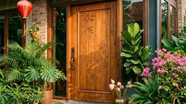 Mẫu thiết kế phong thủy cửa chính cho người tuổi tỵ giúp gia chủ thu hút vượng khí và tài lộc