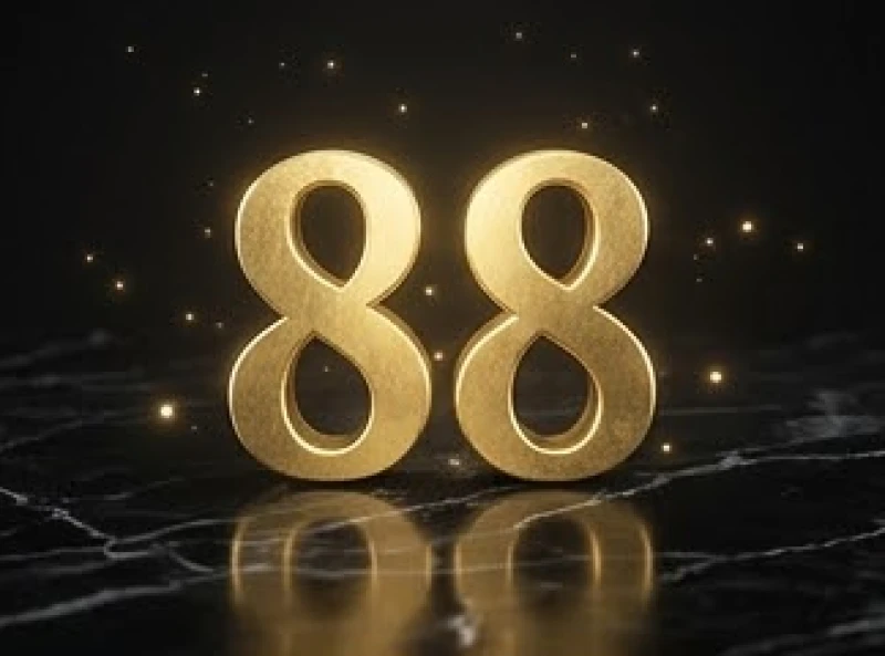 Năng lượng phong thủy của con số 88 rực sáng giữa không gian tối mang lại điềm báo phát tài