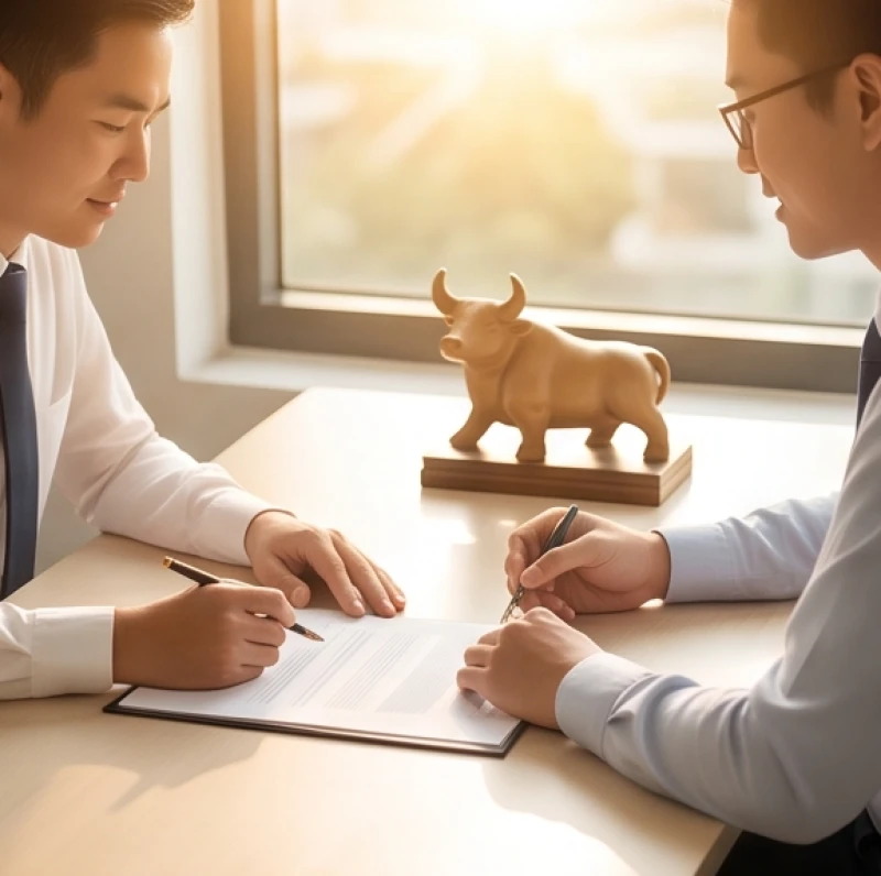 Hình ảnh tượng trưng cho sự hợp tác kinh doanh thuận lợi giữa các cá nhân mang năng lượng tam hợp